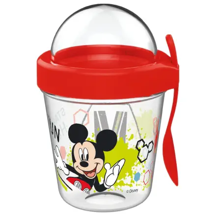 Disney Mickey Fun Becher mit Snack Halter Deckel und Löffel 350 ml Produktfoto