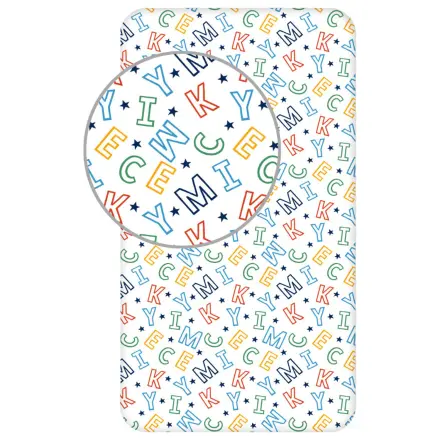 Disney Mickey Letters Spannbettlaken 90x200 cm Produktfoto