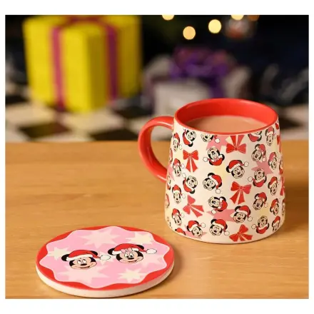 Disney Mickey & Minnie Tasse und Untersetzer Set 250ml Produktfoto