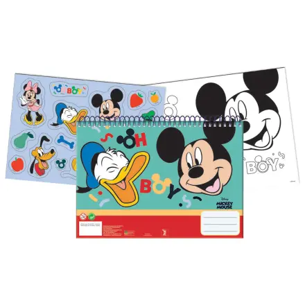 Disney Mickey Oh Boy A/4 Spiral Skizzenbuch 40 Blätter mit Aufklebern Produktfoto