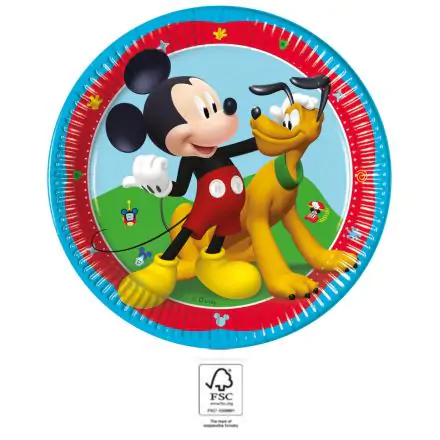 Disney Mickey Rock the House Pappteller 8-teilig 20 cm FSC Produktfoto