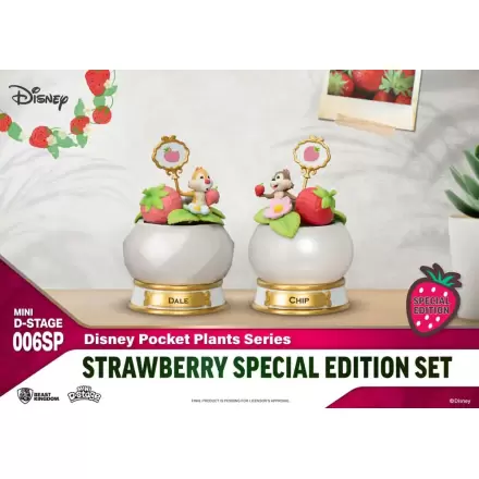 Disney Mini Diorama Stage Statuen Pocket Plants Series Strawberry Special Edition Set 12 cm termékfotója
