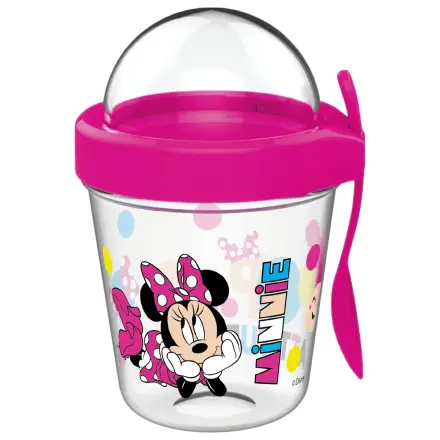 Disney Minnie Chill Becher mit Snackhalter Deckel und Löffel 350 ml Produktfoto