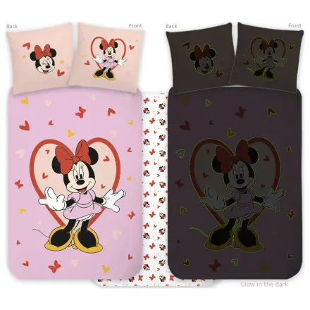 Disney Minnie Heart Glow-in-the-Dark Kinder Kleinkinder Bettbezug Produktfoto