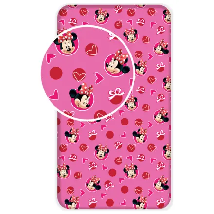Disney Minnie Hearts Spannbettlaken 90x200 cm Produktfoto