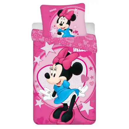 Disney Minnie Hello Mikrofaser Bettbezug 140x200cm, 70x90 cm Produktfoto