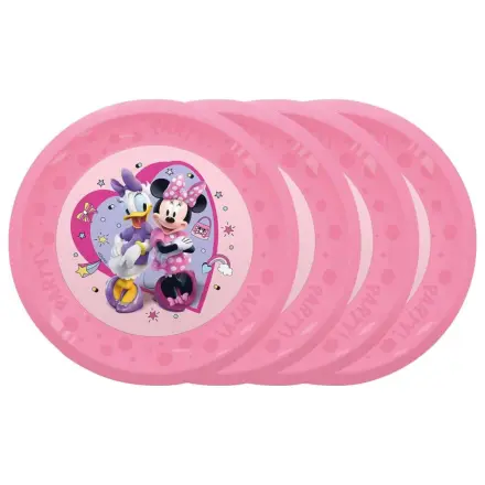 Disney Minnie Junior micro premium Plastik-Speiseteller 4-teiliges Set 21 cm Produktfoto