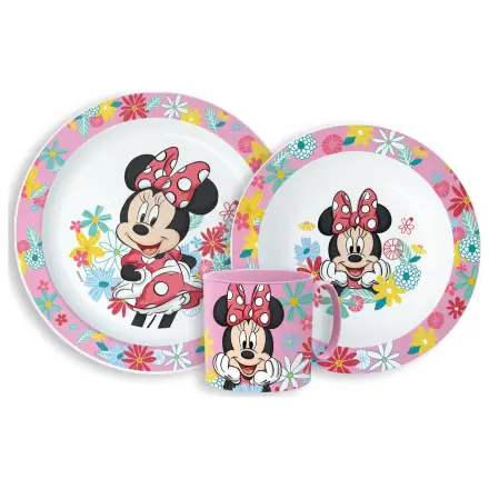 Disney Minnie Spring Essgeschirr-Set, Mikroplastik-Set mit Becher 265 ml Produktfoto