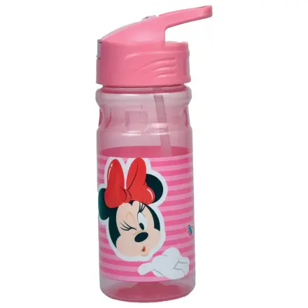 Disney Minnie Wink Plastik Trinkflasche mit Strohhalm 500 ml Produktfoto