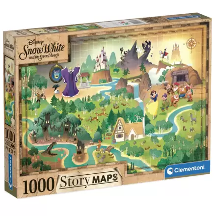 Disney Snow White Story Maps Puzzle 1000St termékfotója