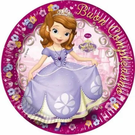 Disney Sofia the First Happy Birthday, Sofia the First Pappteller 8 Stück - 23 cm Produktfoto