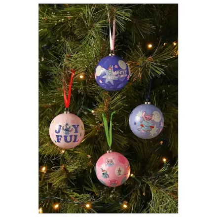 Disney Stitch Set mit 4 Weihnachtskugeln Produktfoto