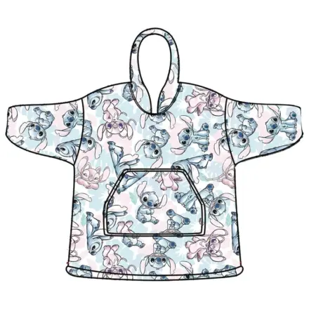 Disney Stitch Angel Kapuzen Plüsch Fleece Decke Poncho 7-14 Jahre Produktfoto