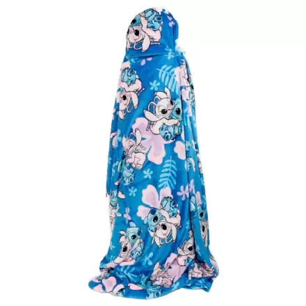 Disney Stitch & Angel Korallfarbene Kapuzendecke 120x150cm Produktfoto