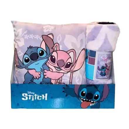 Disney Stitch & Angel Fleece-Decke + Kissen-Set Produktfoto
