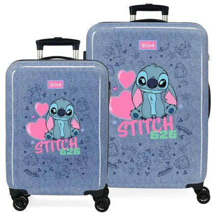 Disney Stitch Hearts ABS 2-teiliges Trolley Koffer Set 55/65cm Produktfoto