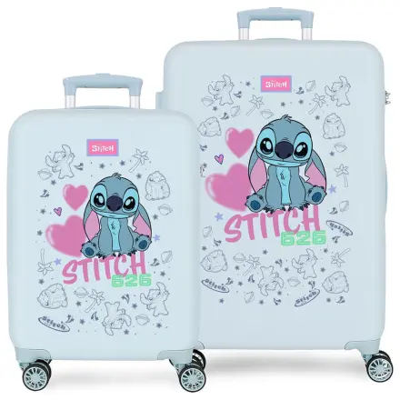 Disney Stitch Hearts ABS 2-teiliger Trolley-Koffer-Set 55/65cm Produktfoto