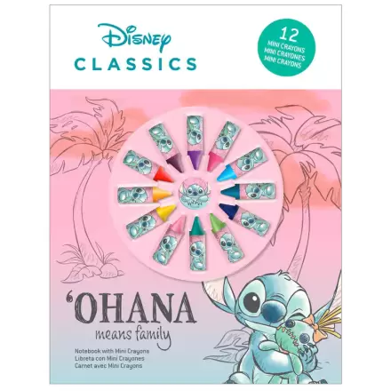 Disney Stitch Notizbuch mit 12 Buntstiften Produktfoto