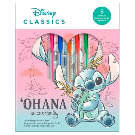 Disney Stitch Notizbuch und 6 Gelstiften termékfotója