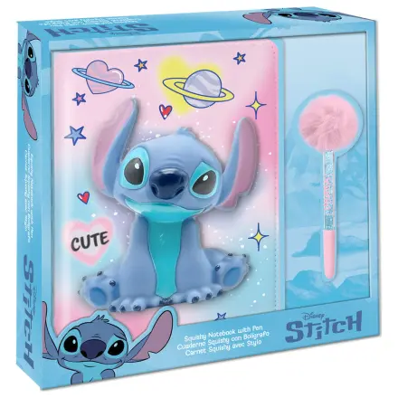 Disney Stitch Squshy Notizbuch + Pompon-Stift Produktfoto