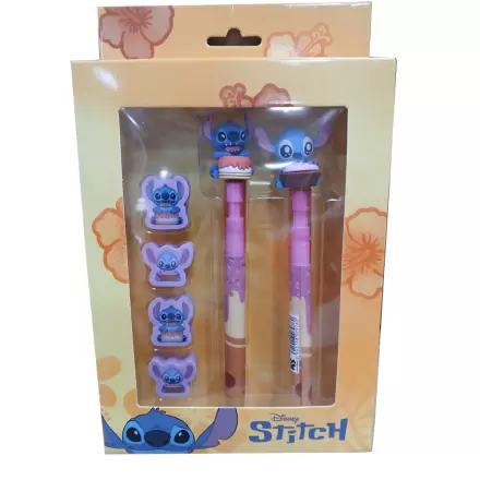 Disney Stitch Kugelschreiber, Bleistift und 4 Radiergummis im Set Produktfoto