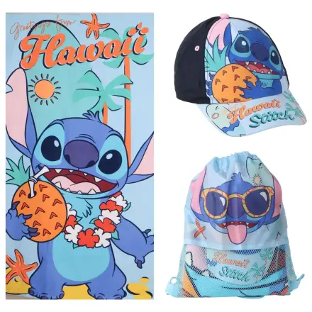 Disney Stitch Handtuch + Tasche + Kappe Set Produktfoto