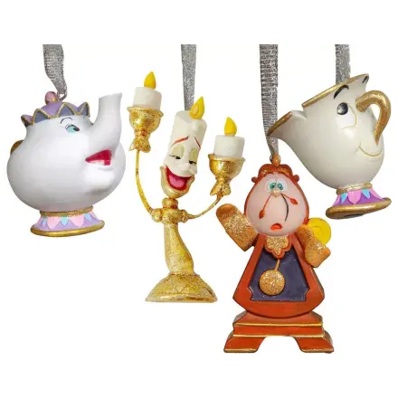 Disney Beauty and the Beast Set mit 4 Hängedekorationen Produktfoto