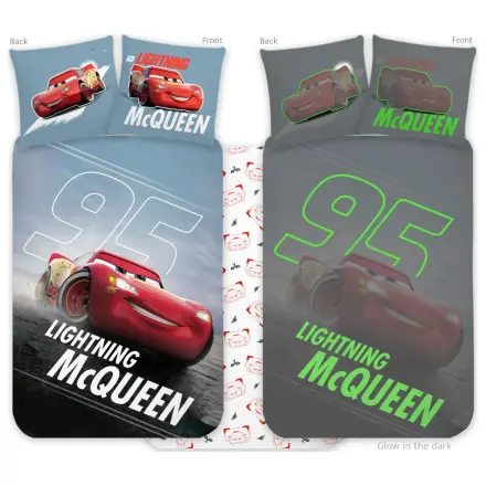 Disney Cars Lightning McQueen Glow in the Dark Kleinkind/Vorschulkind Bettbezug Produktfoto