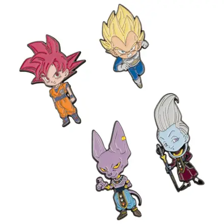 Dragon Ball Super Set von 4 Ansteckern Produktfoto
