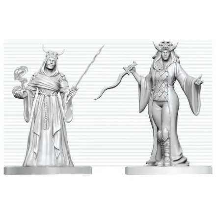 Dungeons & Dragons Nolzur's Marvelous Miniatures Unbemalte Miniatur Cultist Fanatic & Hierophant 14 cm Produktfoto
