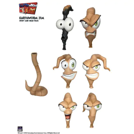 Earthworm Jim Zubehör-Set Wave 1: Worm Body & Jim Heads Accessory Pack termékfotója