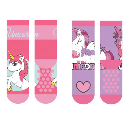 Unicorn 2-er Pack Kinder Stoppersocken Produktfoto