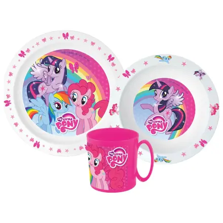 My Little Pony Pink Geschirr Set, Mikro Plastik Set mit 350 ml Becher Produktfoto