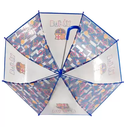 F.C Barcelona manueller transparenter Regenschirm 48cm Produktfoto
