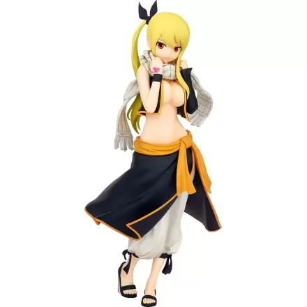 Fairy Tail Pop Up Parade PVC Statue Lucy Heartfilia Natsu Costume Ver. L Size 22 cm termékfotója