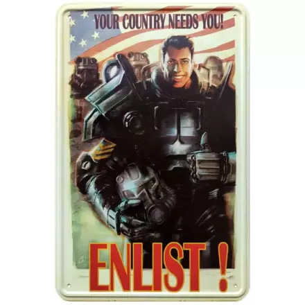 Fallout Me­tall­schild Enlist termékfotója