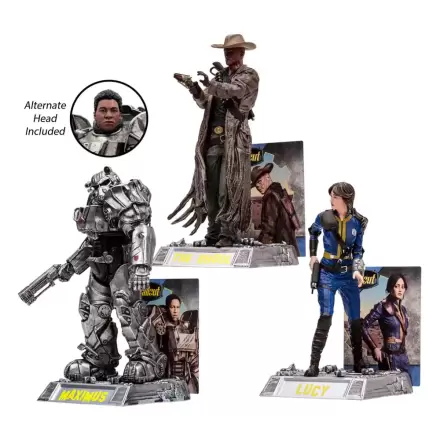 Fallout Movie Maniacs Actionfiguren 3er-Pack Lucy & Maximus & The Ghoul (GITD) (Gold Label) 15 cm Produktfoto