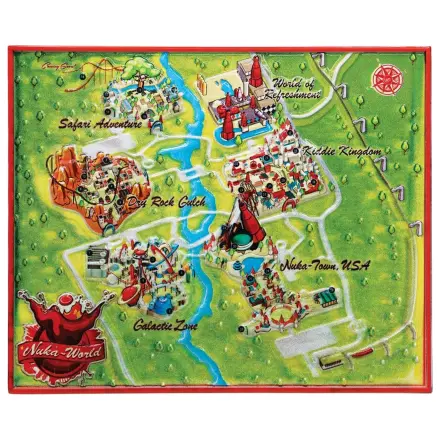 Fallout Replica Metall Landkarte Nuka-World Limited Edition 16 x 13 cm Produktfoto