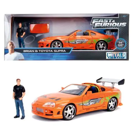 Fast and Furious Toyota Supra Auto + Brian Figur set Produktfoto