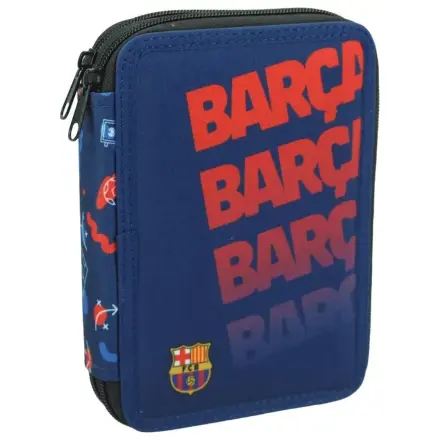 FC Barcelona Barca Federmäppchen gefüllt zweistöckig Produktfoto