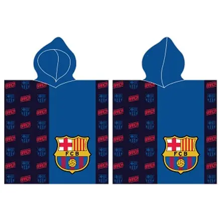 FC Barcelona blaues Strandtuch Poncho Produktfoto