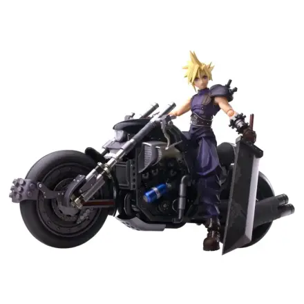 Final Fantasy VII Bring Arts Actionfigur und Fahrzeug Cloud Strife & Hardy-Daytona 15 cm Produktfoto