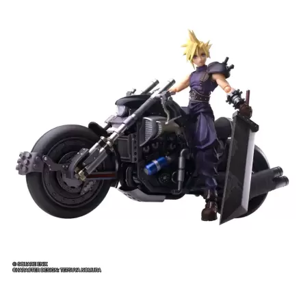 Final Fantasy VII Bring Arts Actionfigur und Fahrzeug Cloud Strife & Hardy-Daytona 15 cm termékfotója