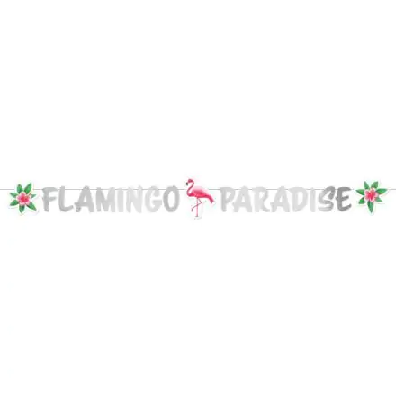 Flamingo Paradise Papier Schild 135 cm Produktfoto