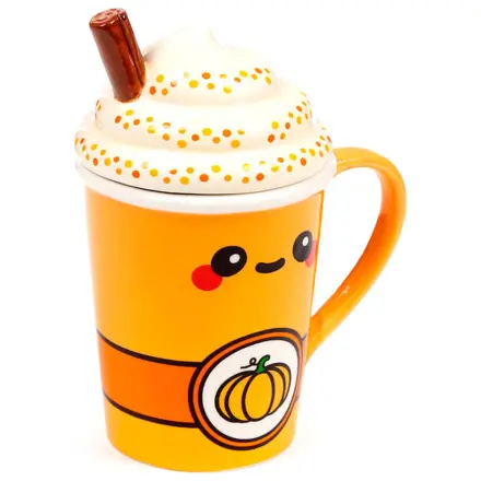 Foodiemals Latte Kürbis Tasse mit Deckel 325ml Produktfoto