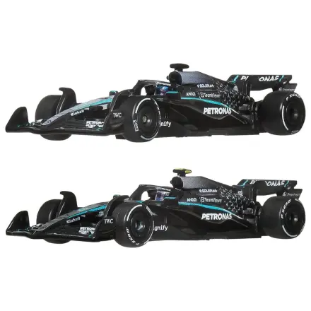 Formula 1 Hot Wheels Premium Die-Cast Fahrzeug 2er-Pack 1:64 Team Mercedes-AMG PETRONAS Produktfoto