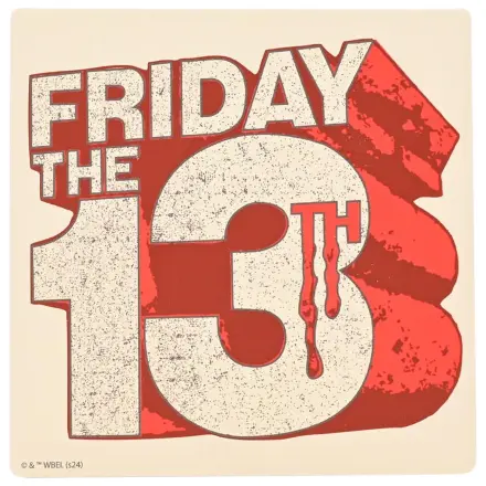 Friday 13th Logo Keramik quadratischer Untersetzer Produktfoto