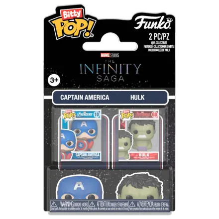 Funko Bitty POP Pack mit 2 Figuren Marvel Infinity Saga Captain America & Hulk Produktfoto