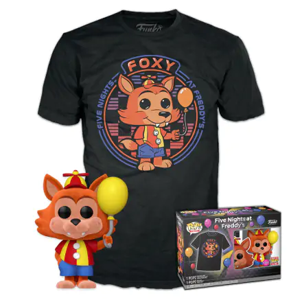 Funko POP & Tee Figur & T-Shirt Set Five Nights at Freddys Ballon Foxy Exkluzív Produktfoto