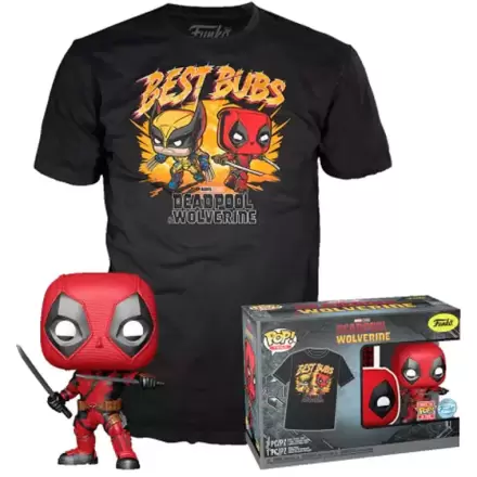 Figuren-Set Funko POP & T-Shirt Marvel Deadpool & Wolverine Produktfoto